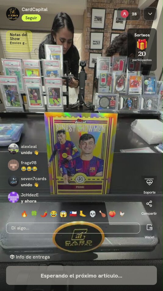 Carta Topps Finest Pedri Finest Showmen