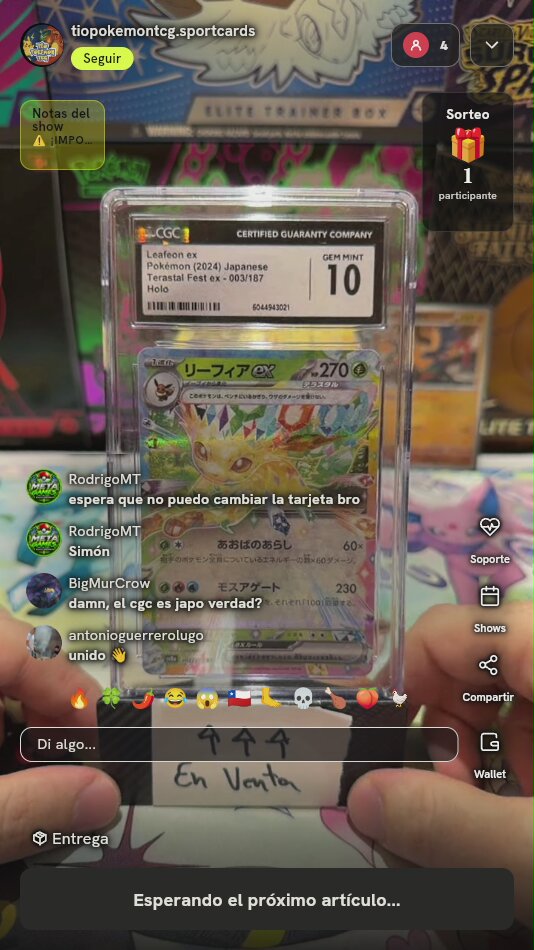 Leafeon ex Terastal Fest CGC 10