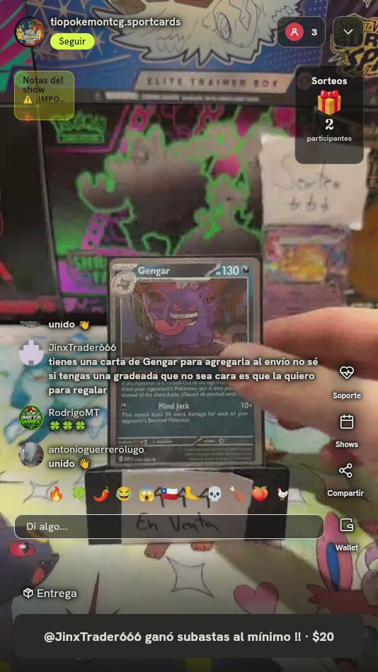 Carta Pokémon Gengar Promo