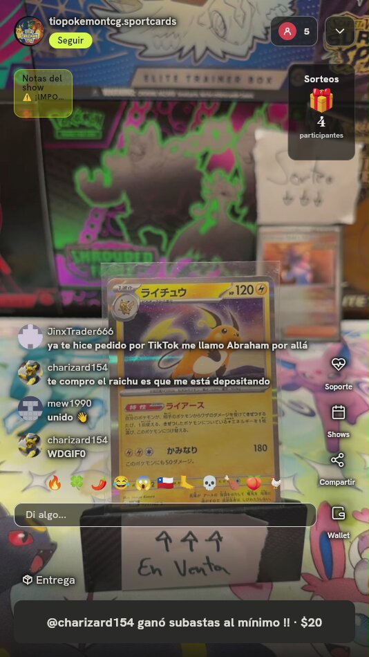 Carta Pokémon Raichu Japonesa