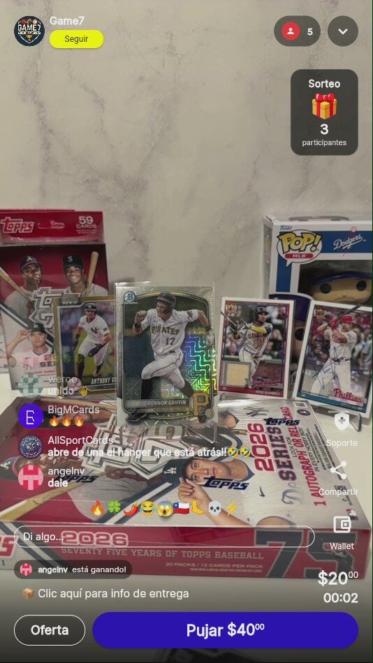 Konnor Griffin Topps tarjeta béisbol