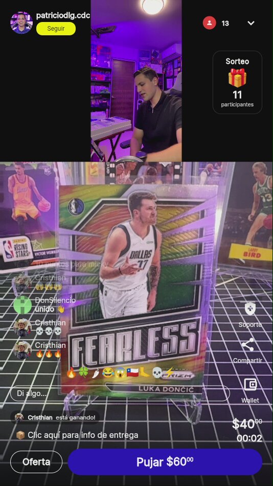 Luka Doncic Fearless Panini Prism