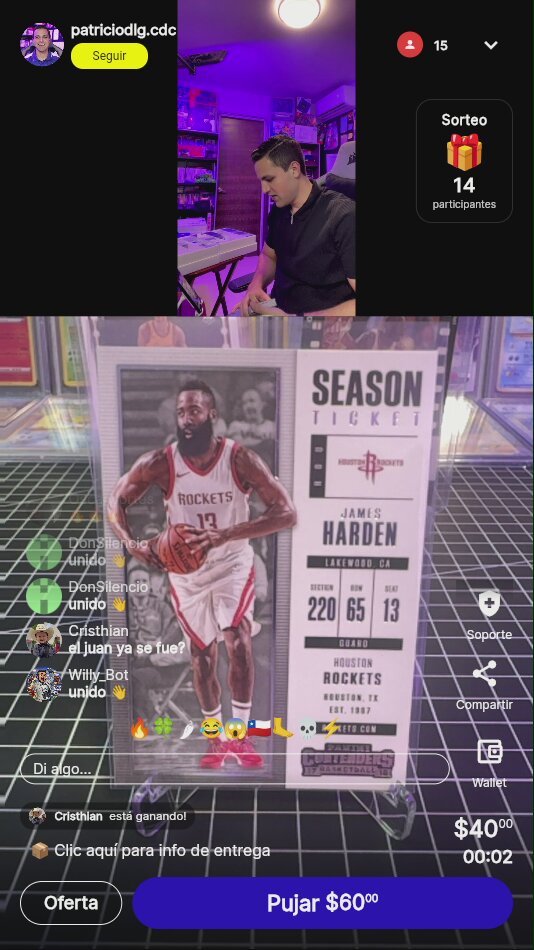James Harden Season Ticket Card