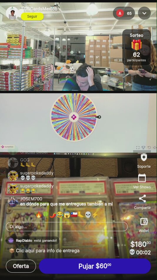 Carta Pokémon al azar en subasta