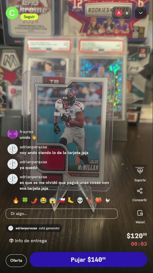 Carta Topps Jalen McMillan Rookie Relic