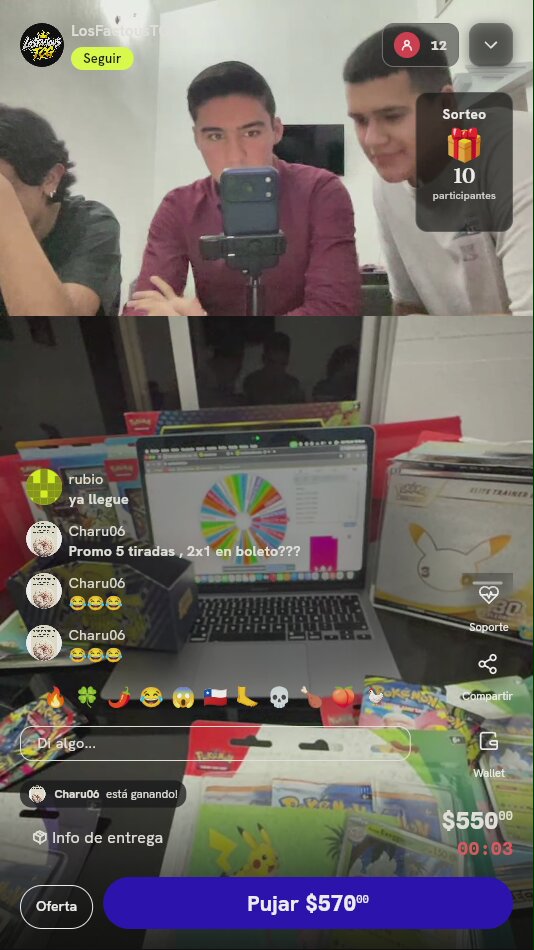 5 Tiradas en Ruleta Pokémon TCG