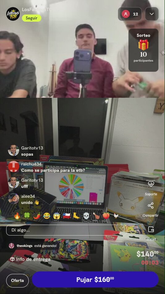 Tirada en ruleta de Pokémon TCG