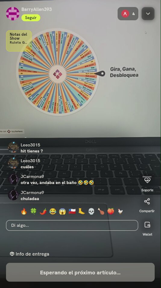 Giro en ruleta misteriosa TCG