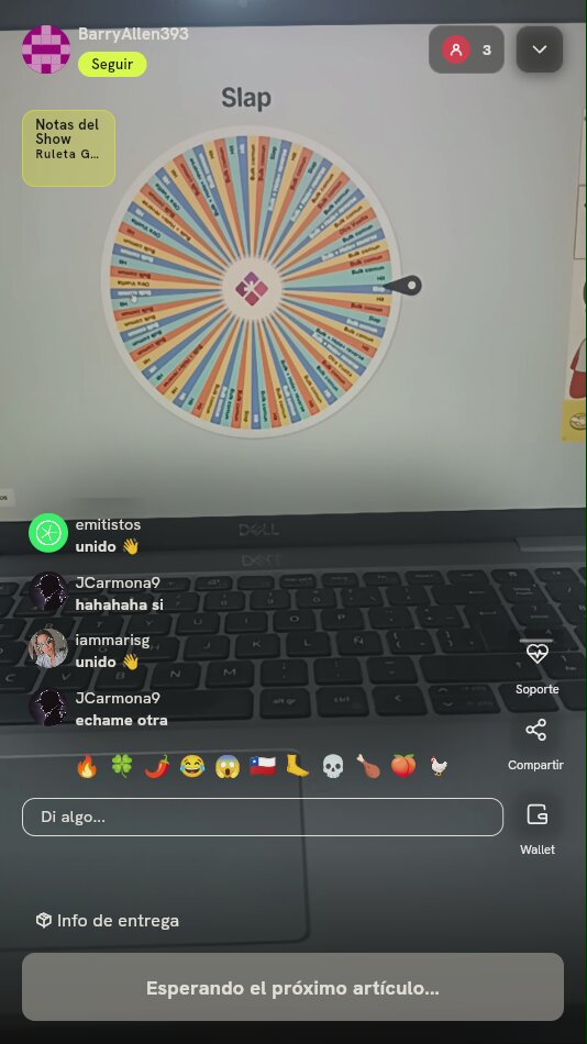 Giro en ruleta de premios