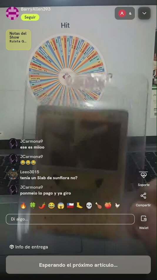 Giro en ruleta de premios