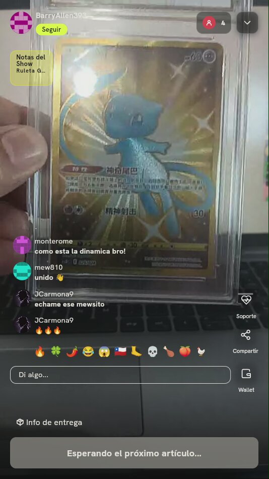 Carta Pokémon Mew Shiny Dorado Grade 10