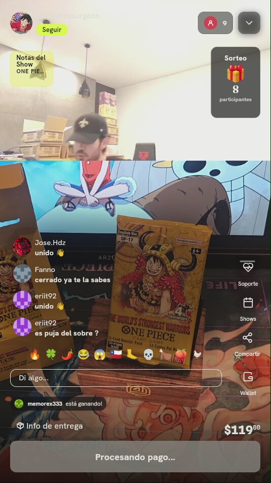 Sobre One Piece Card Game OP-17
