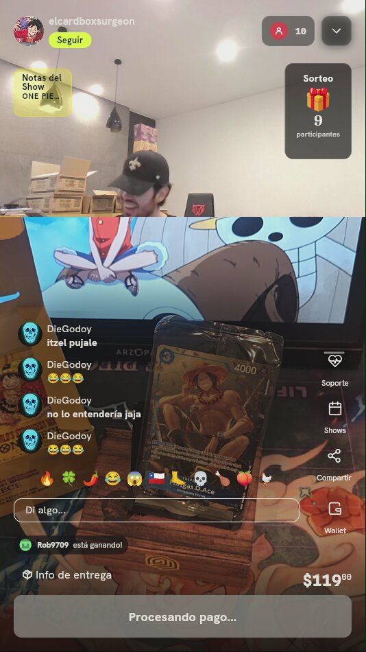 Carta Portgas D. Ace One Piece TCG